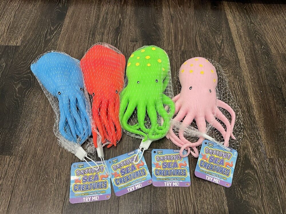 Crazy Fun Squishy Sea Creatures Viral Squeezy FULL OF SAND from 5Below SHIP FAST